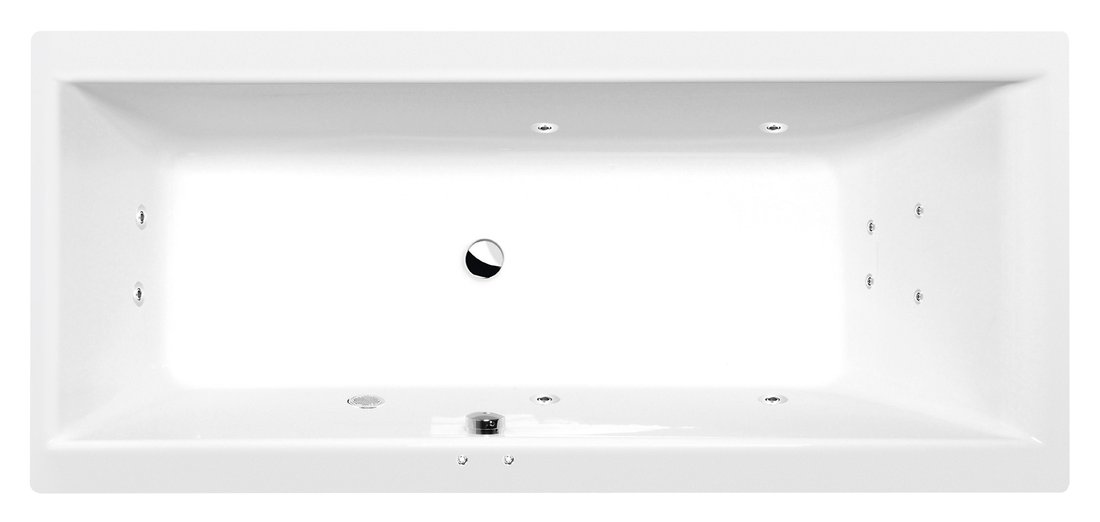 Polysan VANE S HYDROMASÁŽNYM SYSTÉMOM CLEO hydromasážna vaňa, 180x80x48cm, Active Hydro, chróm 95611.1010