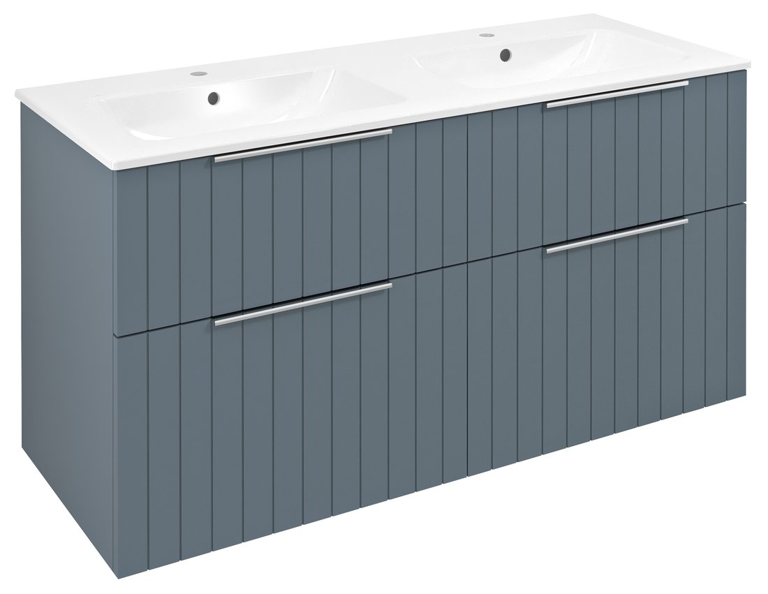 Sapho CIRASA umývadlová skrinka s dvojitým umývadlom 121x66x46cm, siena strip CR121-4242S-21