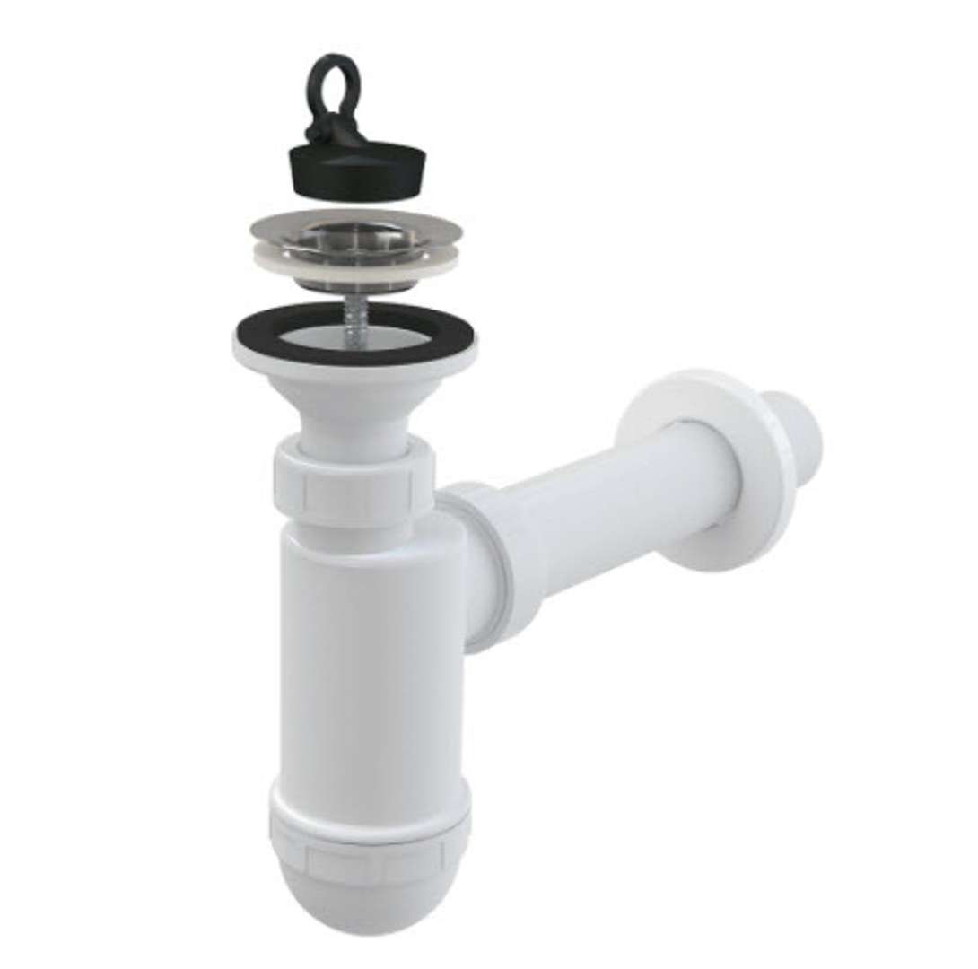 Alcadrain Sifóny Sifón umývadlový, priemer 40 mm, mriežka DN63 z nehrdzavejúcej ocele A41