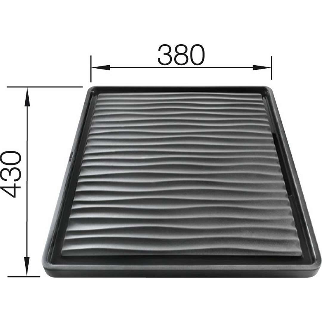 Blanco Doplnky Doska na odkvapkávanie, čierna 230734