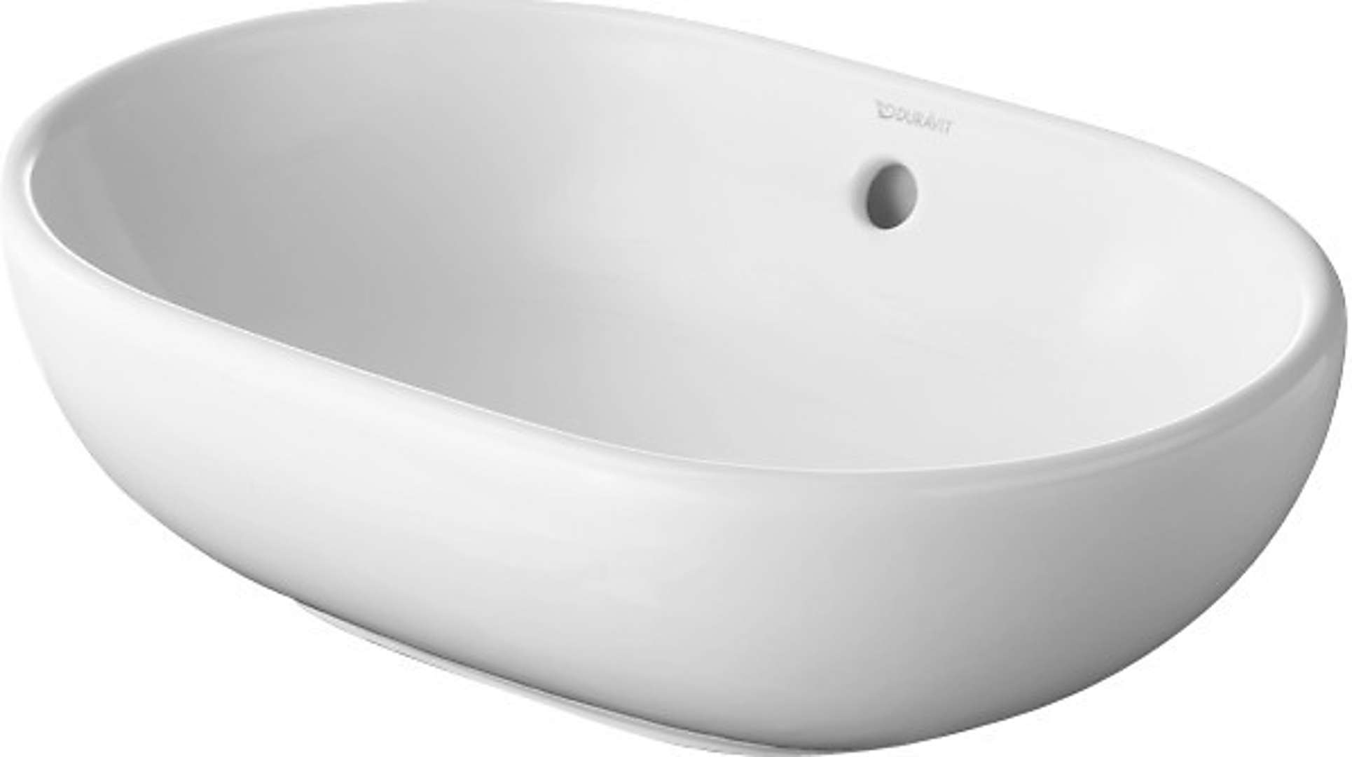 Duravit Bathroom_Foster Umývadlo na dosku, 50x35 cm, s prepadom, bez otvoru na batériu, s WonderGliss, biela 03355000001