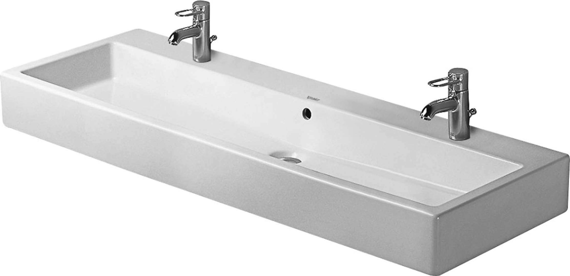 Duravit Vero Dvojumývadlo, 120x47 cm, s 2 otvormi na batérie, alpská biela 0454120024