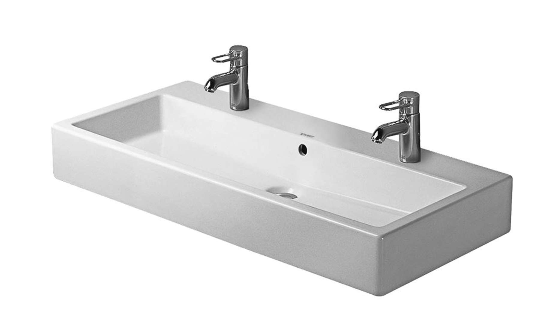 Duravit Vero Dvojumývadlo, 100x47 cm, s 2 otvormi na batérie, alpská biela 0454100024