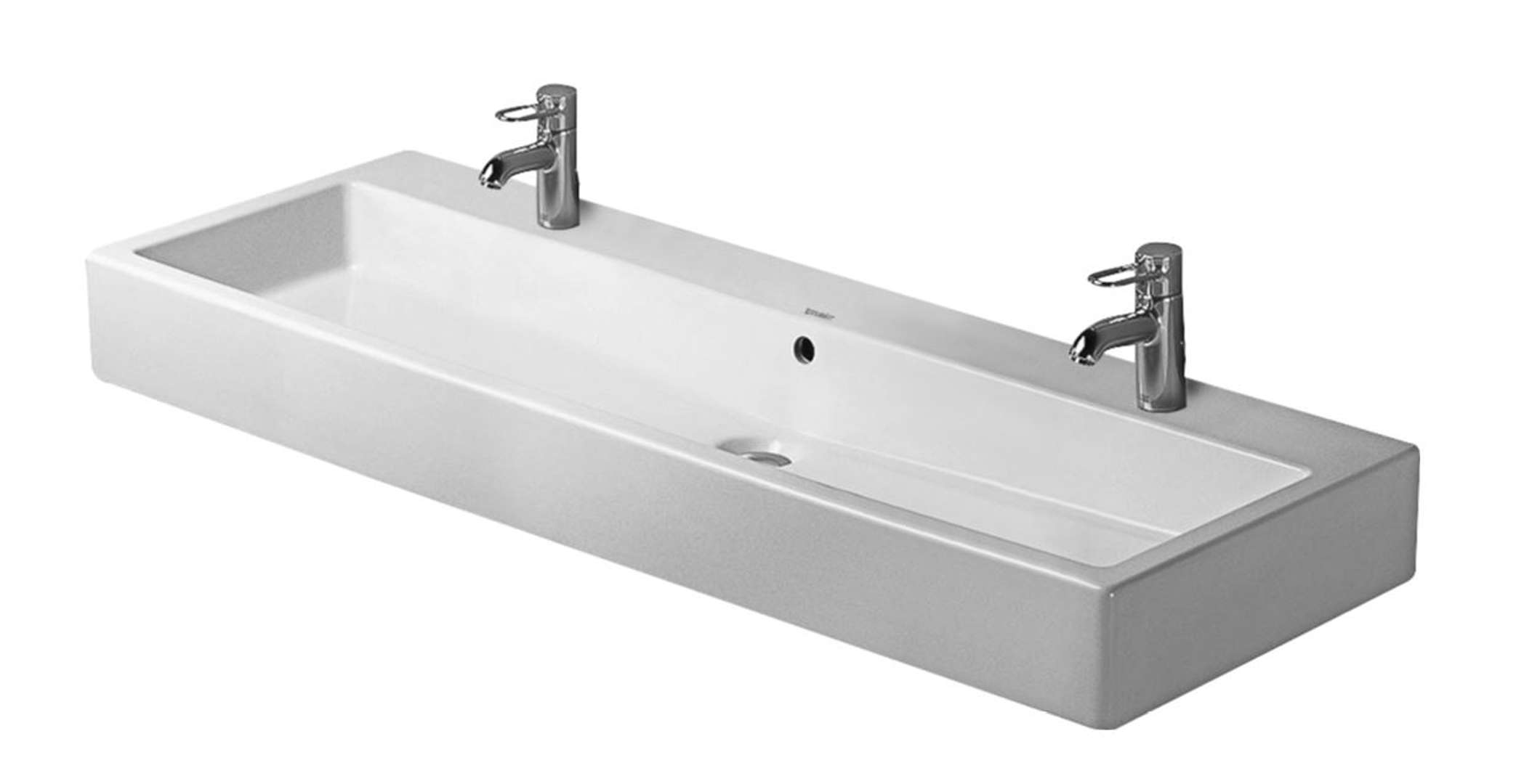 Duravit Vero Nábytkové dvojumývadlo, 120x47 cm, s 2 otvormi na batérie, s WonderGliss, alpská biela 04541200261