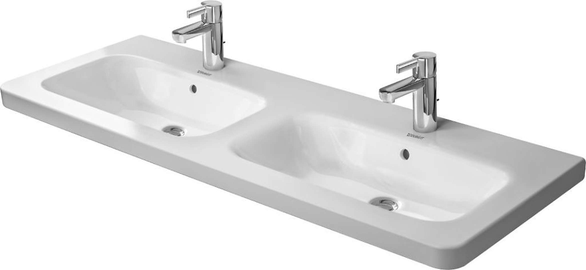 Duravit DuraStyle Dvojumývadlo nábytkové 130x48 cm, s 1 otvorom na batériu, biela 2338130000