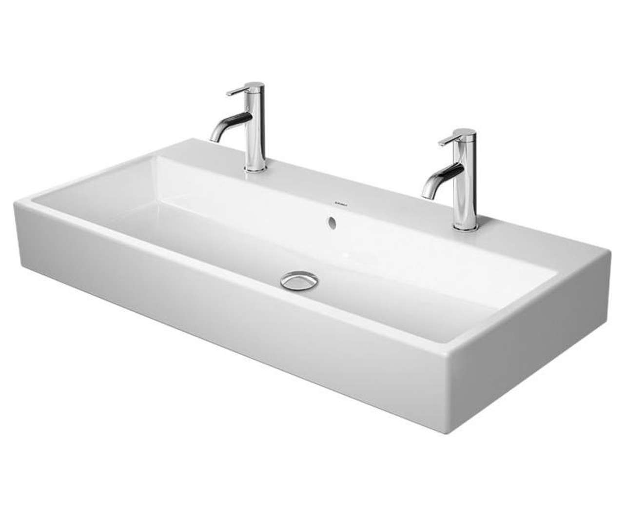 Duravit Vero Air Dvojumývadlo, 100x47 cm, s prepadom, s otvormi na batérie, biela 2350100024