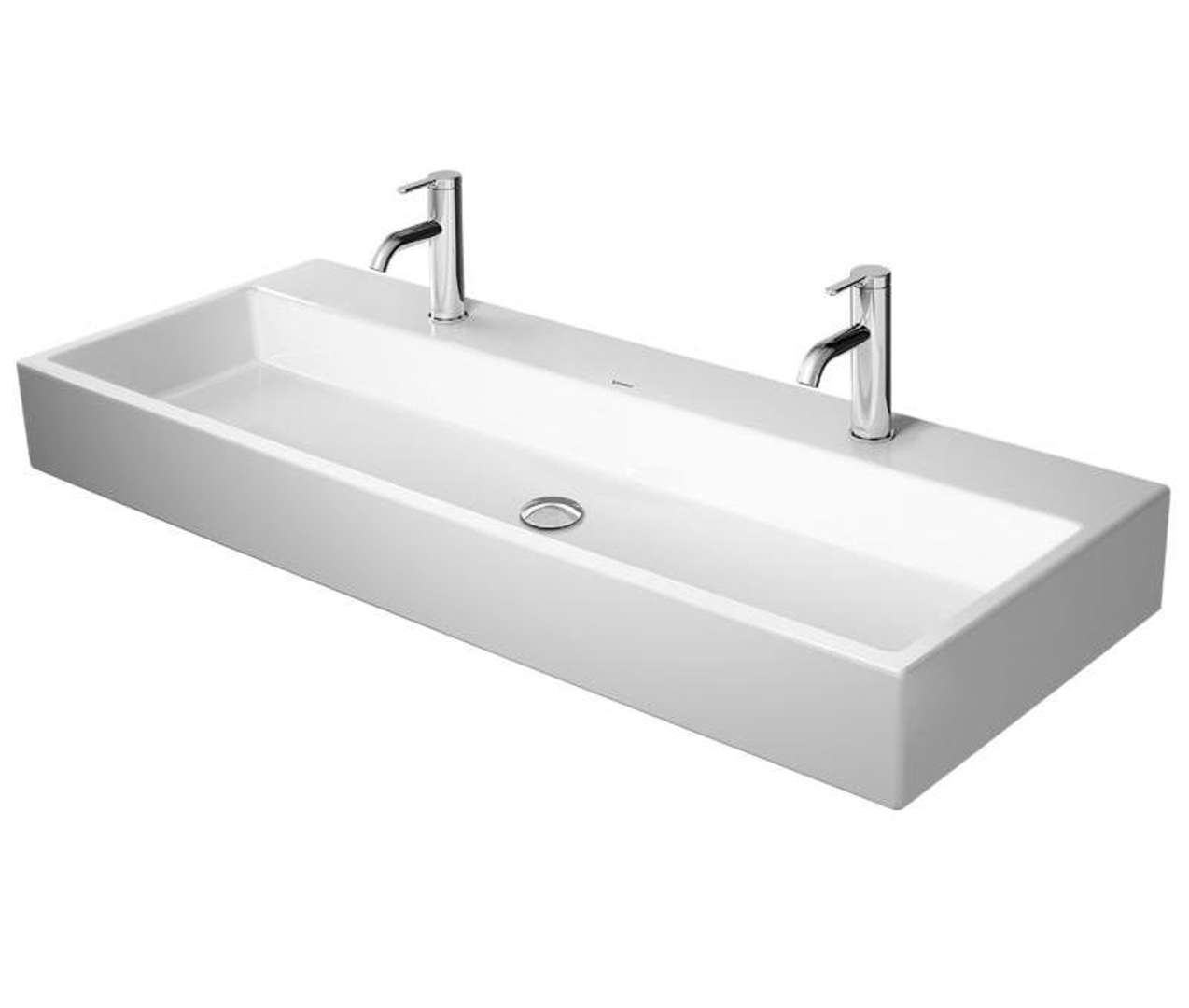 Duravit Vero Air Dvojumývadlo nábytkové, 120x47 cm, bez prepadu, s otvormi na batérie, WonderGliss, biela 23501200721