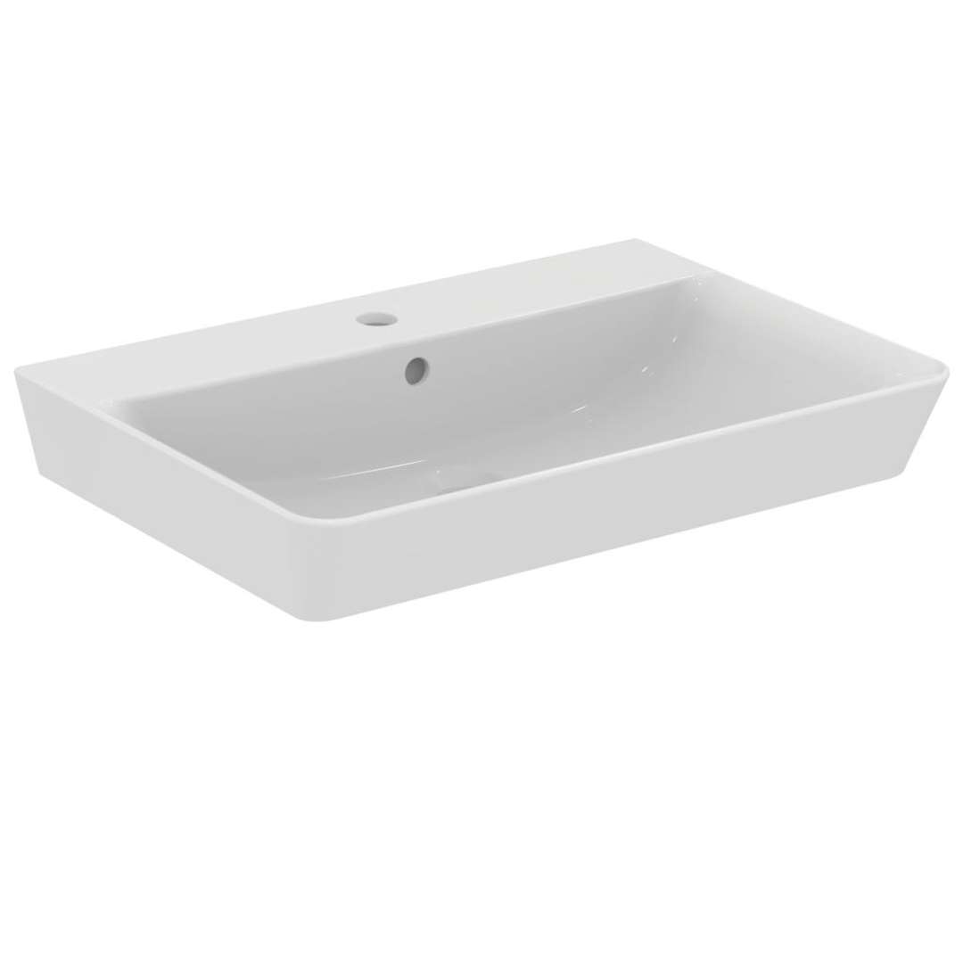Ideal Standard Connect Air Umývadlo Cube, 65x46x16 cm, s prepadom, otvor na batériu, s Ideal Plus, biela E0297MA