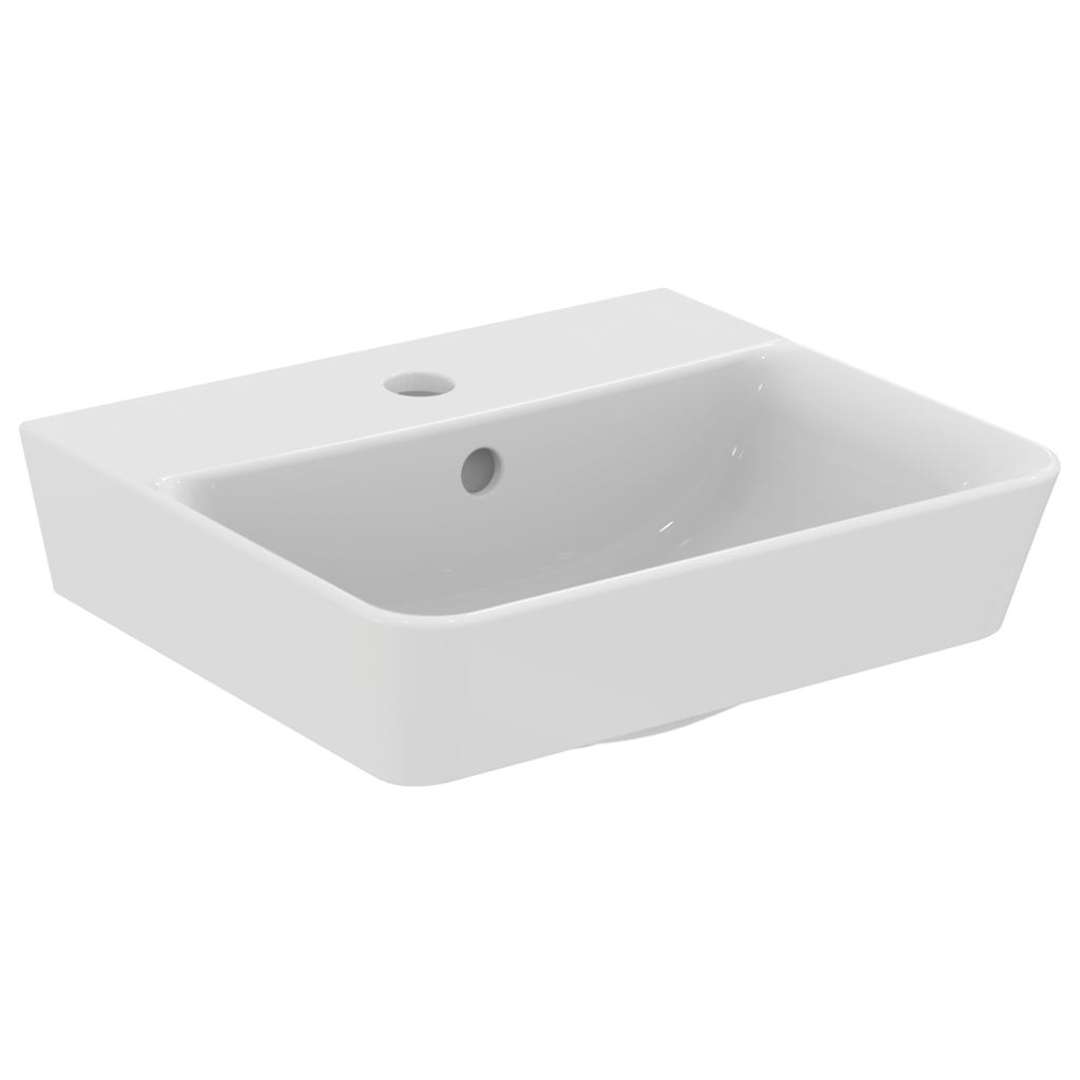 Ideal Standard Connect Air Umývadielko Cube, 40x35x16 cm, s prepadom, otvor na batériu, s Ideal Plus, biela E0307MA