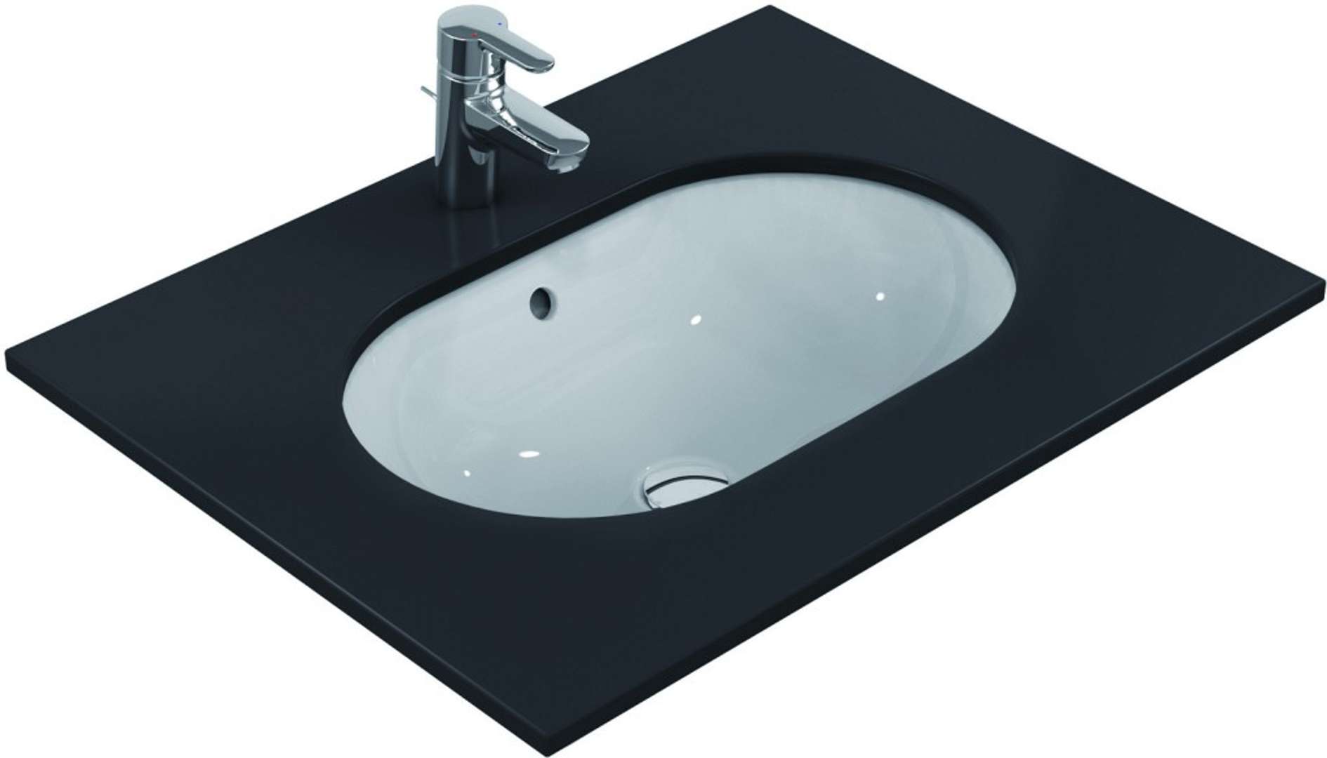 Ideal Standard Connect Umývadlo pod dosku, 62x41 cm, s prepadom, biela E505001