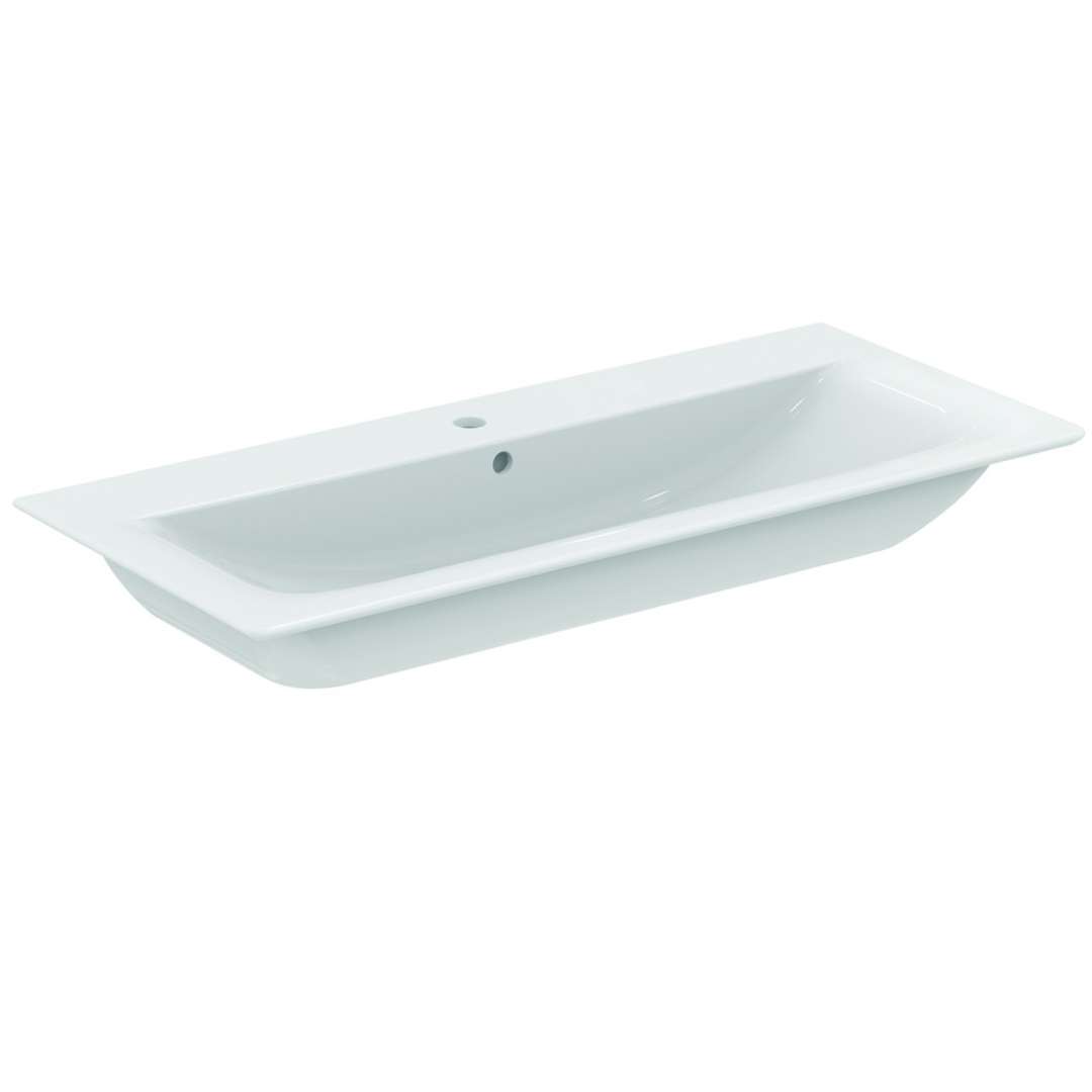 Ideal Standard Connect Air Nábytkové umývadlo 104x46x16 cm, s prepadom, otvor na batériu, s Ideal Plus, biela E0274MA