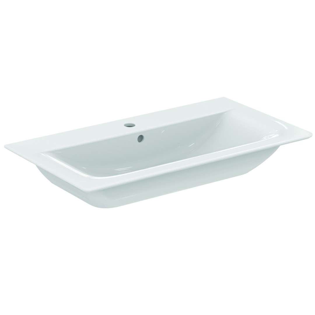 Ideal Standard Connect Air Umývadlo nábytkové, 84x46x17 cm, s prepadom, otvor na batériu, s Ideal Plus, biela E0279MA