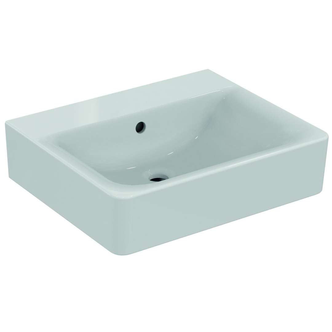 Ideal Standard Connect Umývadlo, 55x18x46 cm, bez otvoru na batériu, s prepadom, Ideal Plus, biela E8111MA