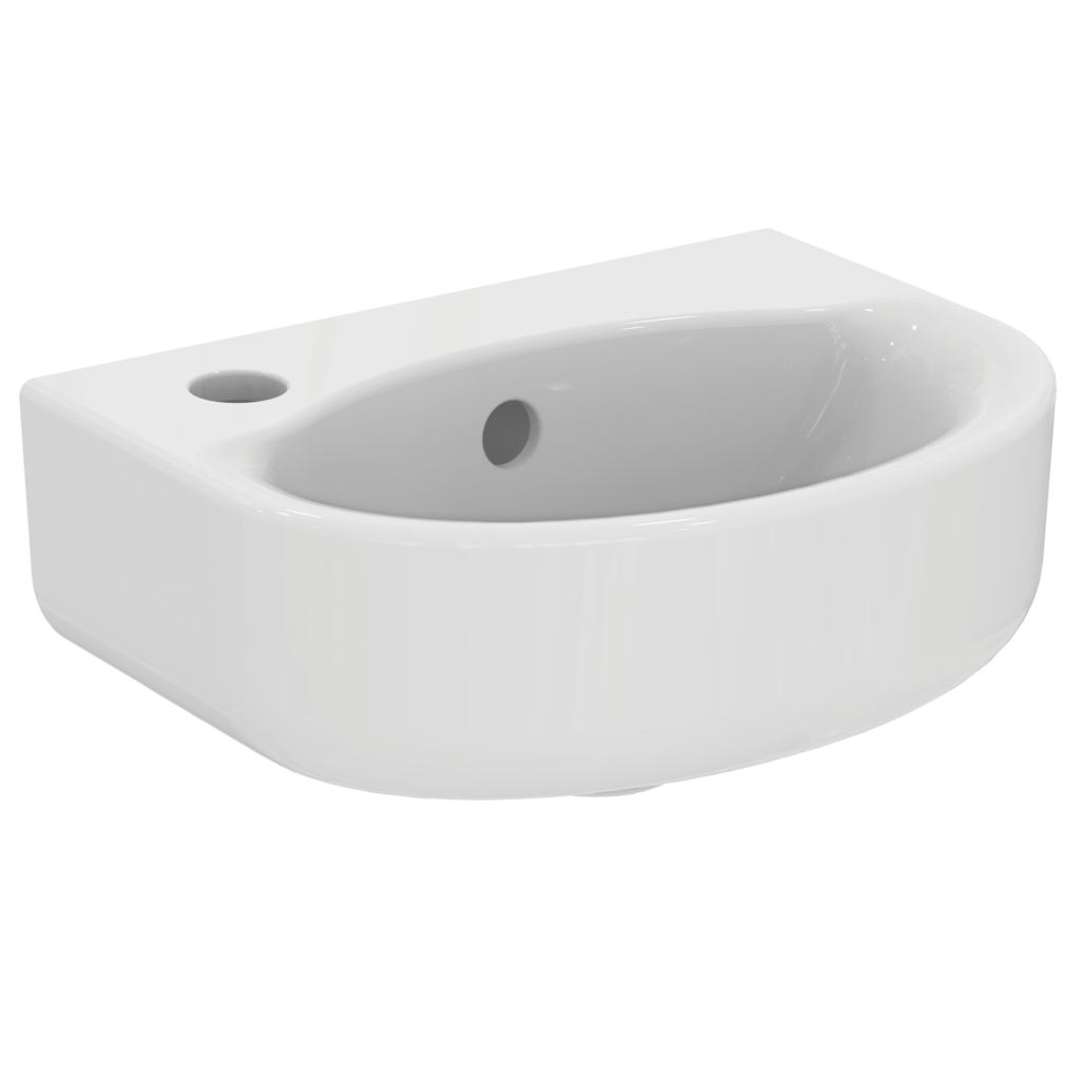 Ideal Standard Connect Umývadielko, 35x26 cm, 1 otvor na batériu vľavo, s Ideal Plus, biela E7912MA