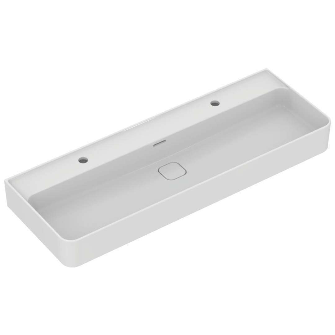 Ideal Standard Strada II Umývadlo, 120x43 cm, s prepadom, 2 otvory na batériu, s Ideal Plus, biela T3595MA