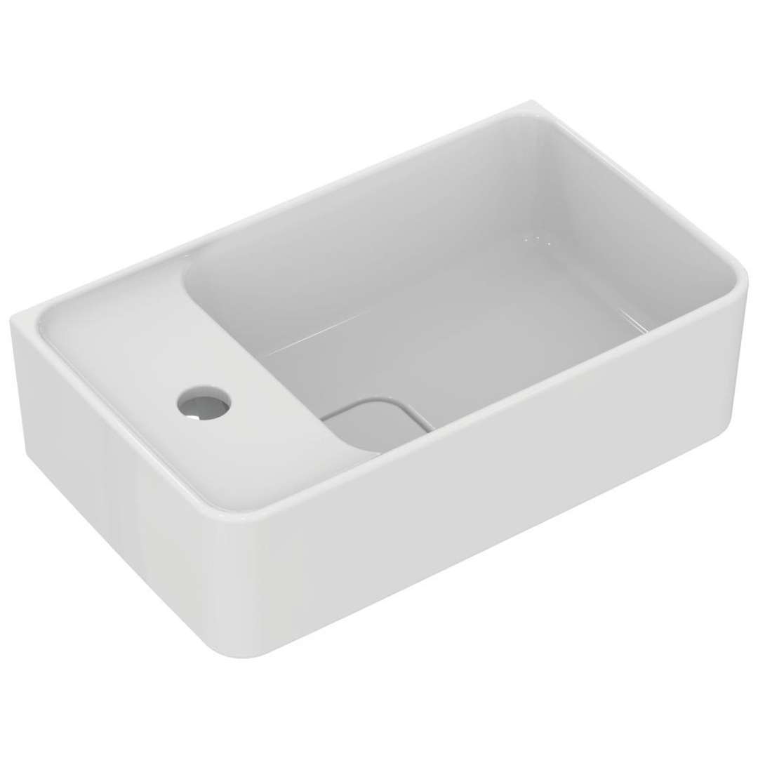 Ideal Standard Strada II Umývadielko, 45x27 cm, s prepadom, otvor na batériu vľavo, s Ideal Plus, biela T2995MA