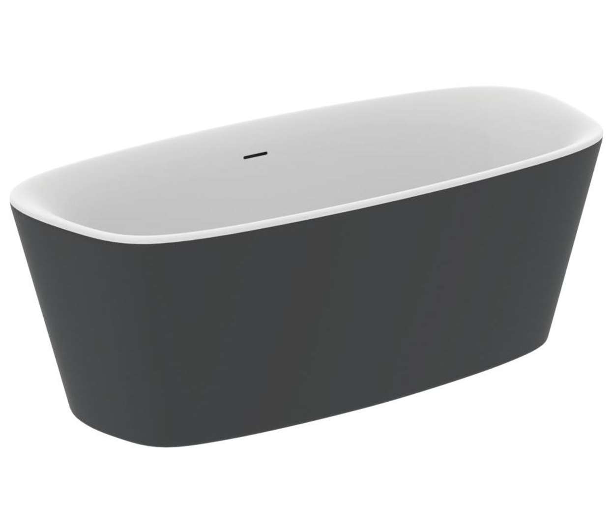 Ideal Standard Dea Voľne stojaca vaňa, 180x80 cm, matná biela/matná čierna K8721V3