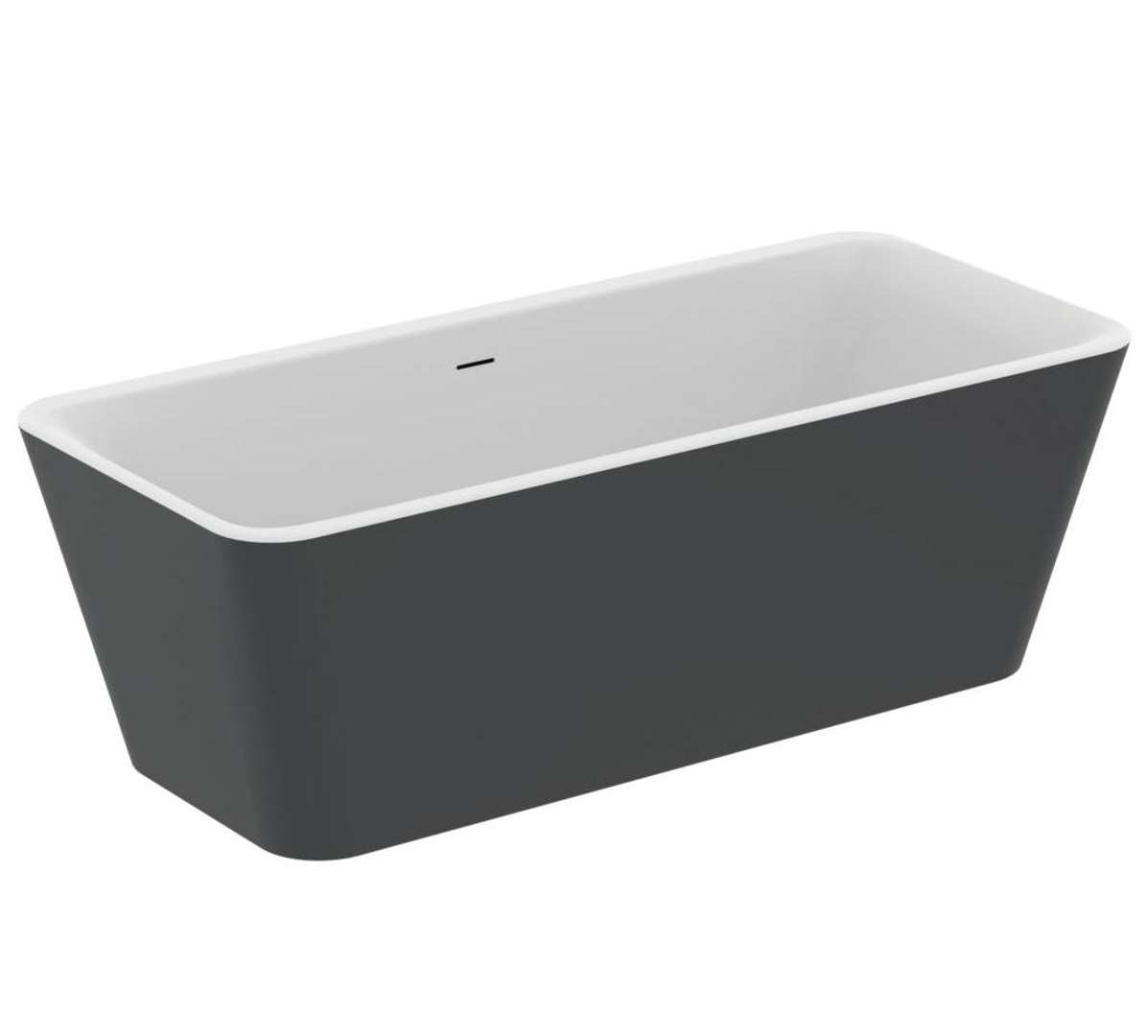 Ideal Standard Tonic II Voľne stojaca vaňa, 180x80 cm, matná biela/matná čierna K8725V3