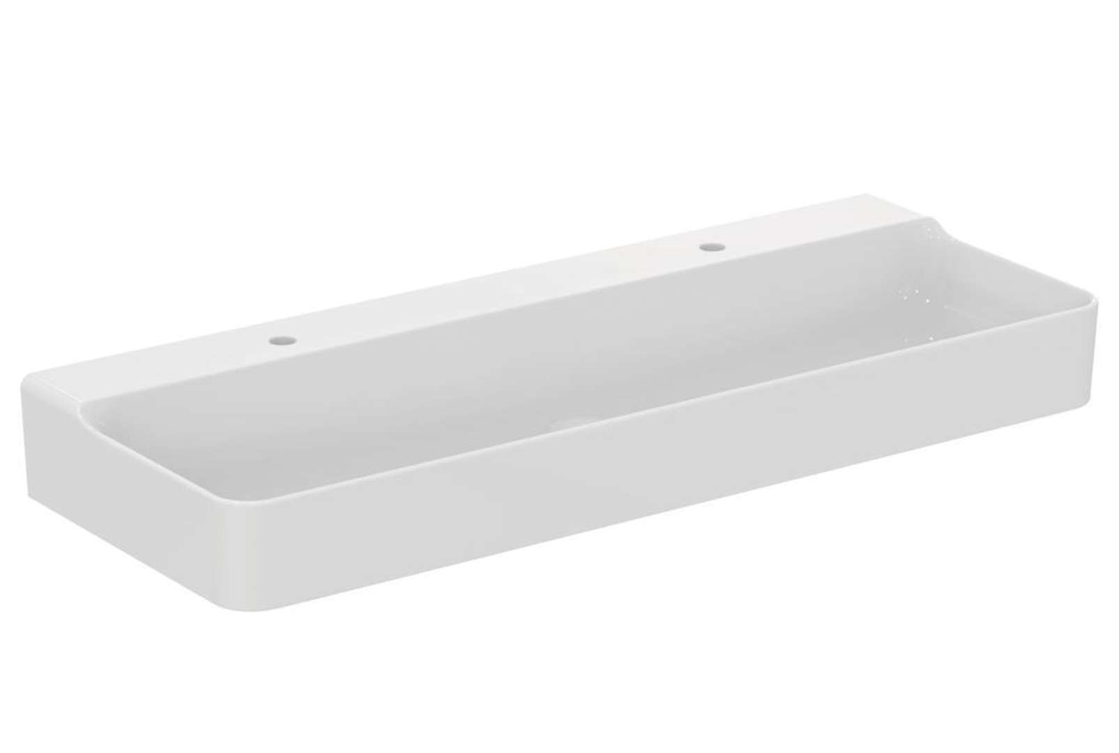 Ideal Standard Conca Ceram Dvojumývadlo na dosku, 120x45 cm, bez prepadu, otvory na batérie, biela T384401
