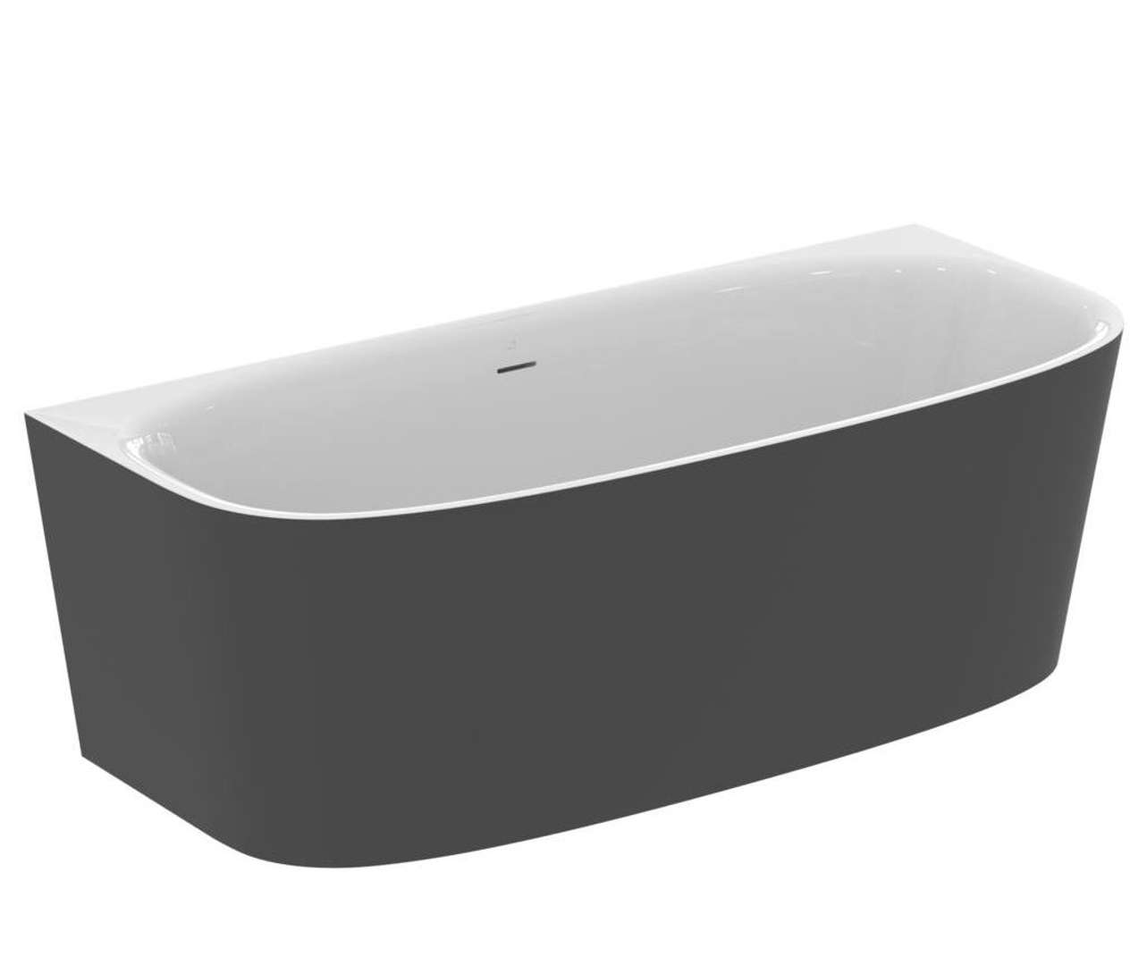 Ideal Standard Dea Voľne stojaca vaňa k stene, 180x80 cm, biela/čierna T9940V3