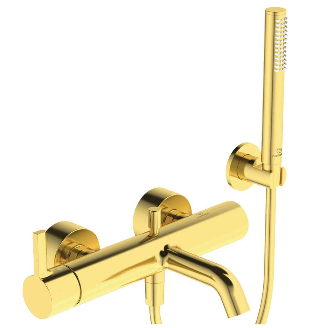 Ideal Standard Joy Vaňová batéria s príslušenstvom, Brushed Gold BC787A2