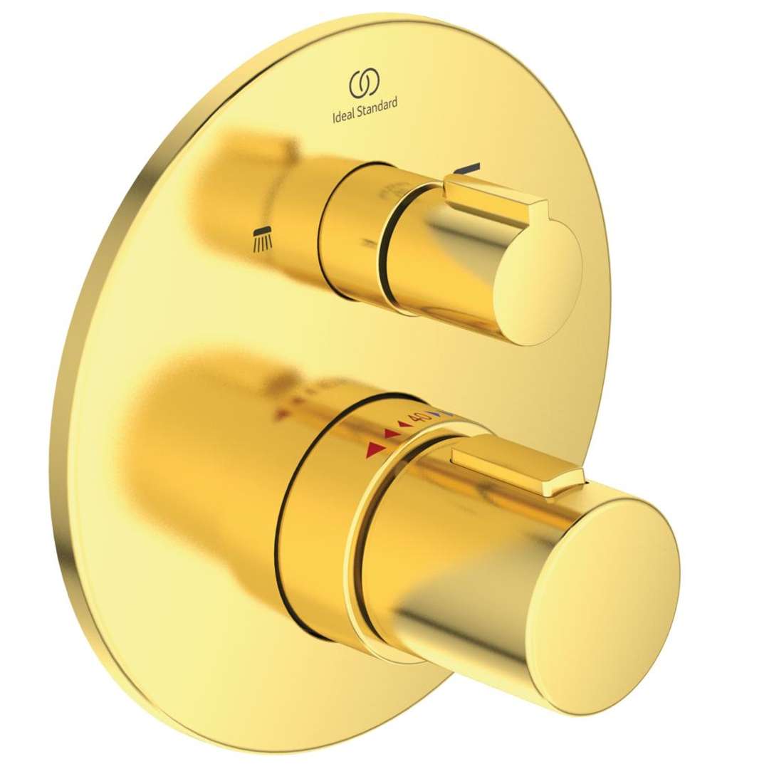 Ideal Standard CeraTherm Termostatická vaňová batéria pod omietku, Brushed Gold A5814A2