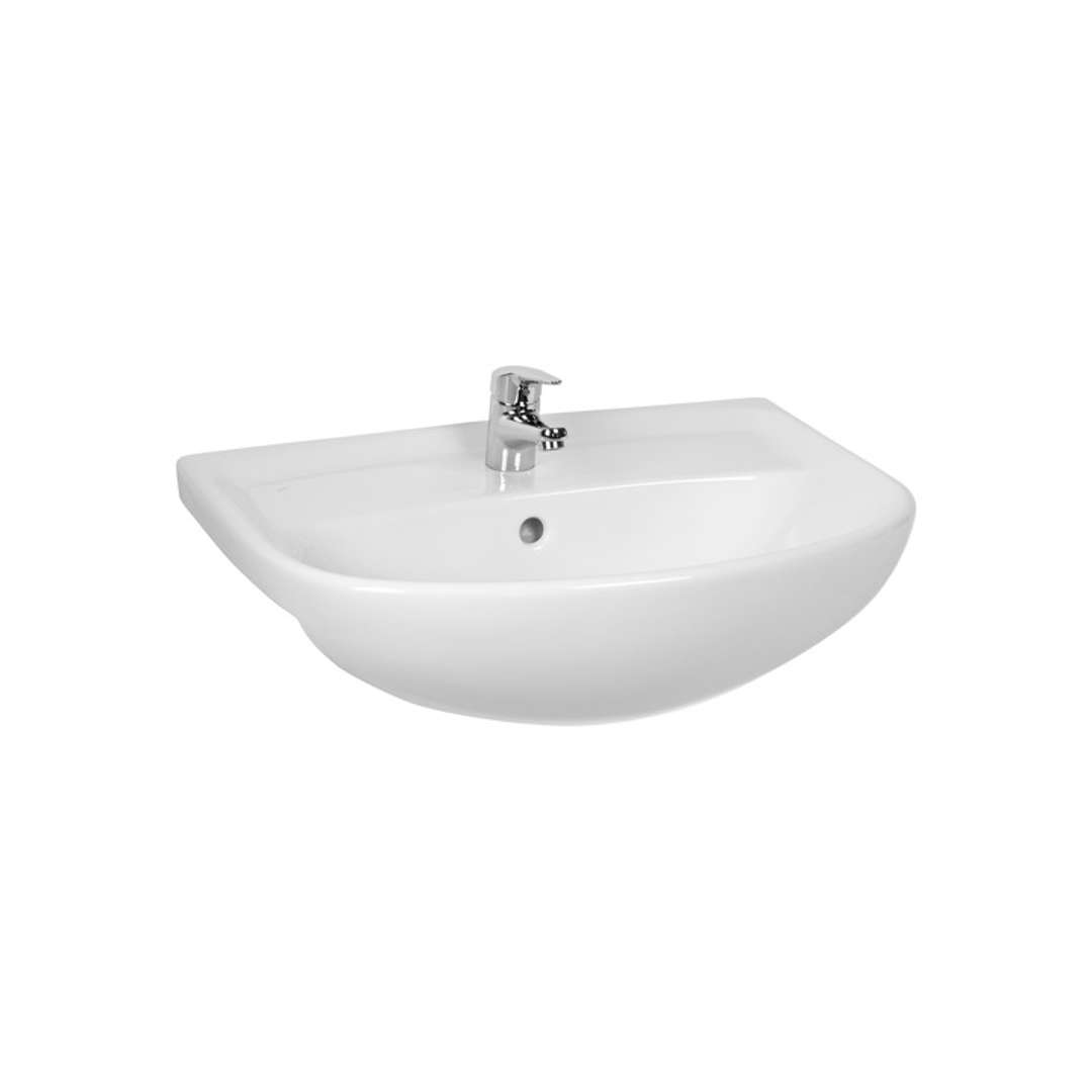 Jika Lyra plus Umývadlo, 60x46 cm, s prepadom, otvor na batériu, biela H8133830001041