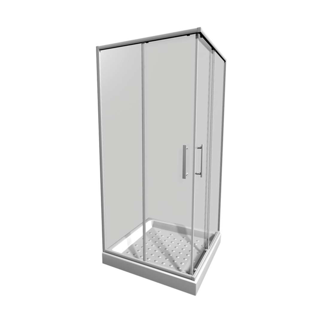 Jika Lyra plus Sprchovací kút 88-90x88-90 cm, biela/číre sklo H2513820006681