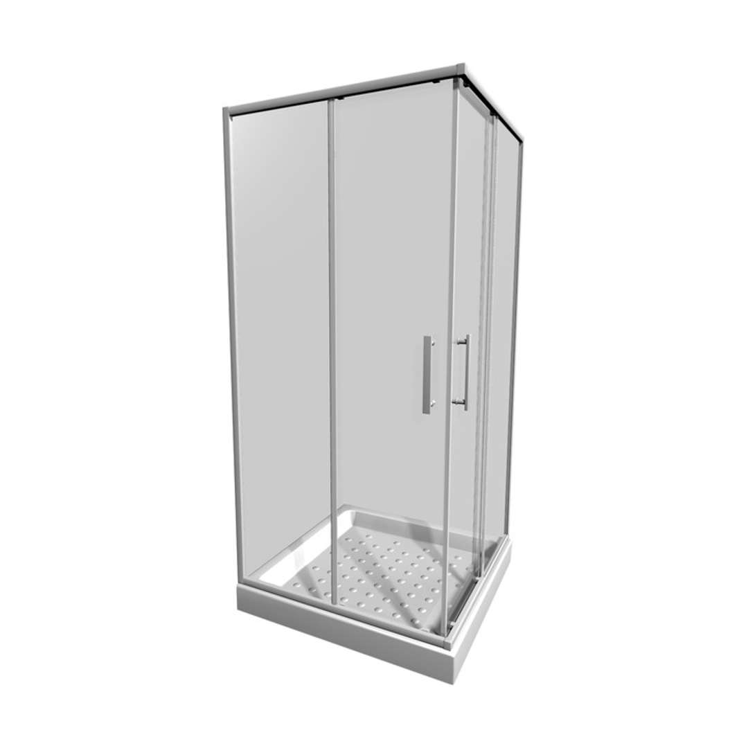 Jika Lyra plus Sprchovací kút 78-80x78-80 cm, biela/číre sklo H2513810006651