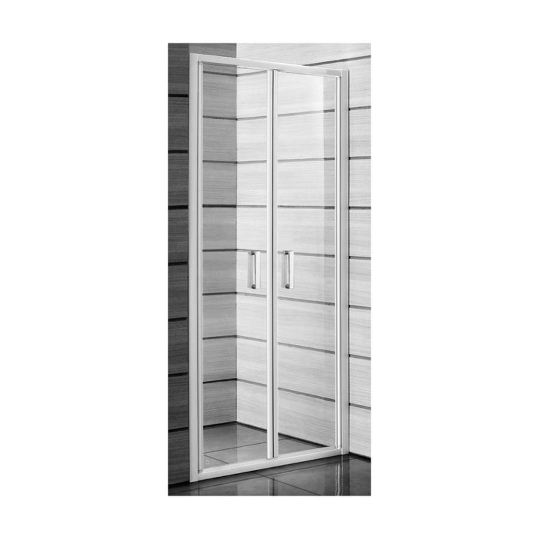 Jika Lyra plus Sprchové dvere dvojkrídlové, 90x190 cm, biela/sklo transparentné H2563820006681
