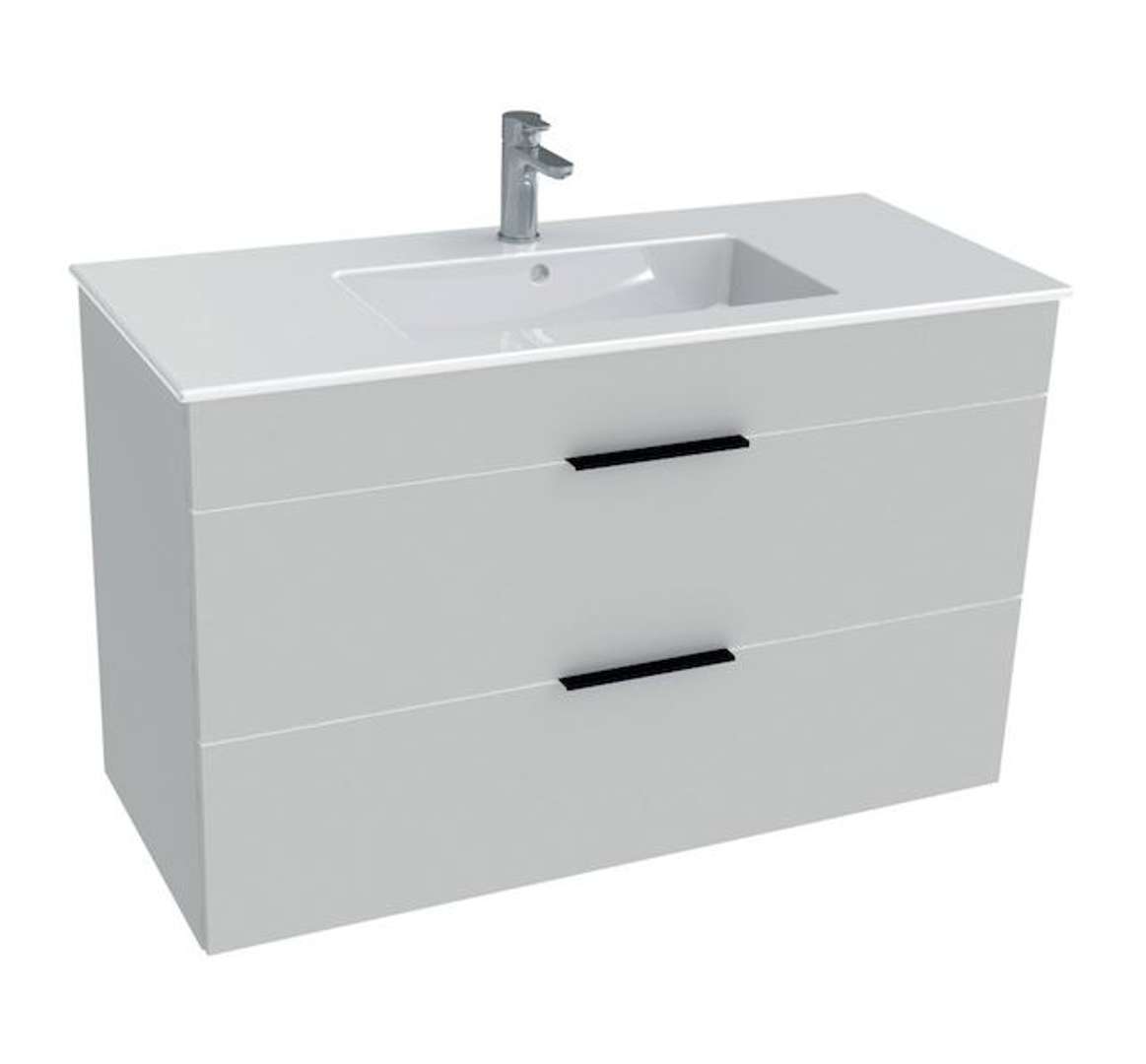 Jika Cube Skrinka vrátane umývadla, 98x42x62 cm, biela H4536521763001