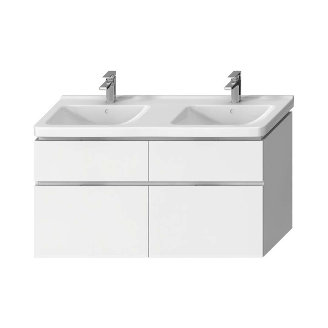 Jika Cubito Pure Skrinka pod dvojumývadlo, 128x68 cm, biela H40J4274025001