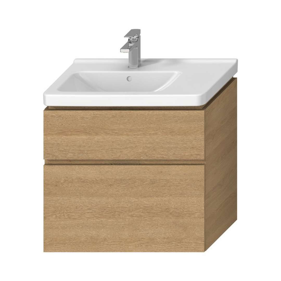 Jika Cubito Pure Umývadlová skrinka, 74x68 cm, výrez vľavo, dub H40J4254045191