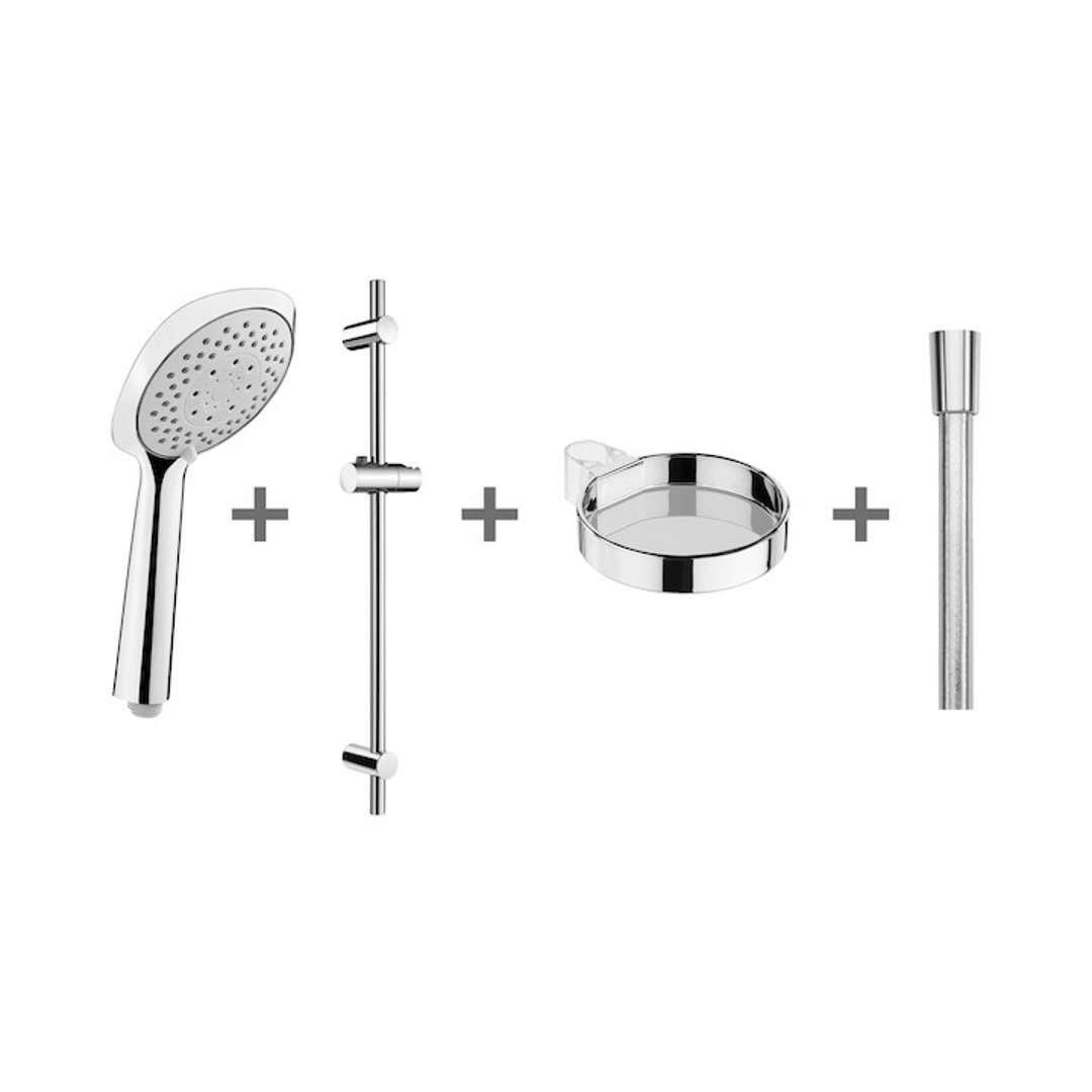 Jika Cubito Pure Sprchová súprava Cubito-N 13 cm, 4 prúdy, chróm H3651X00044731