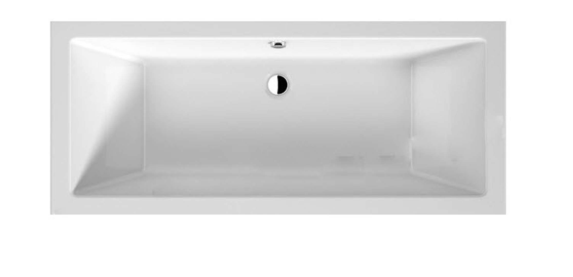Jika  Vaňa, 180x80 cm, odpad uprostred, biela H2254200000001