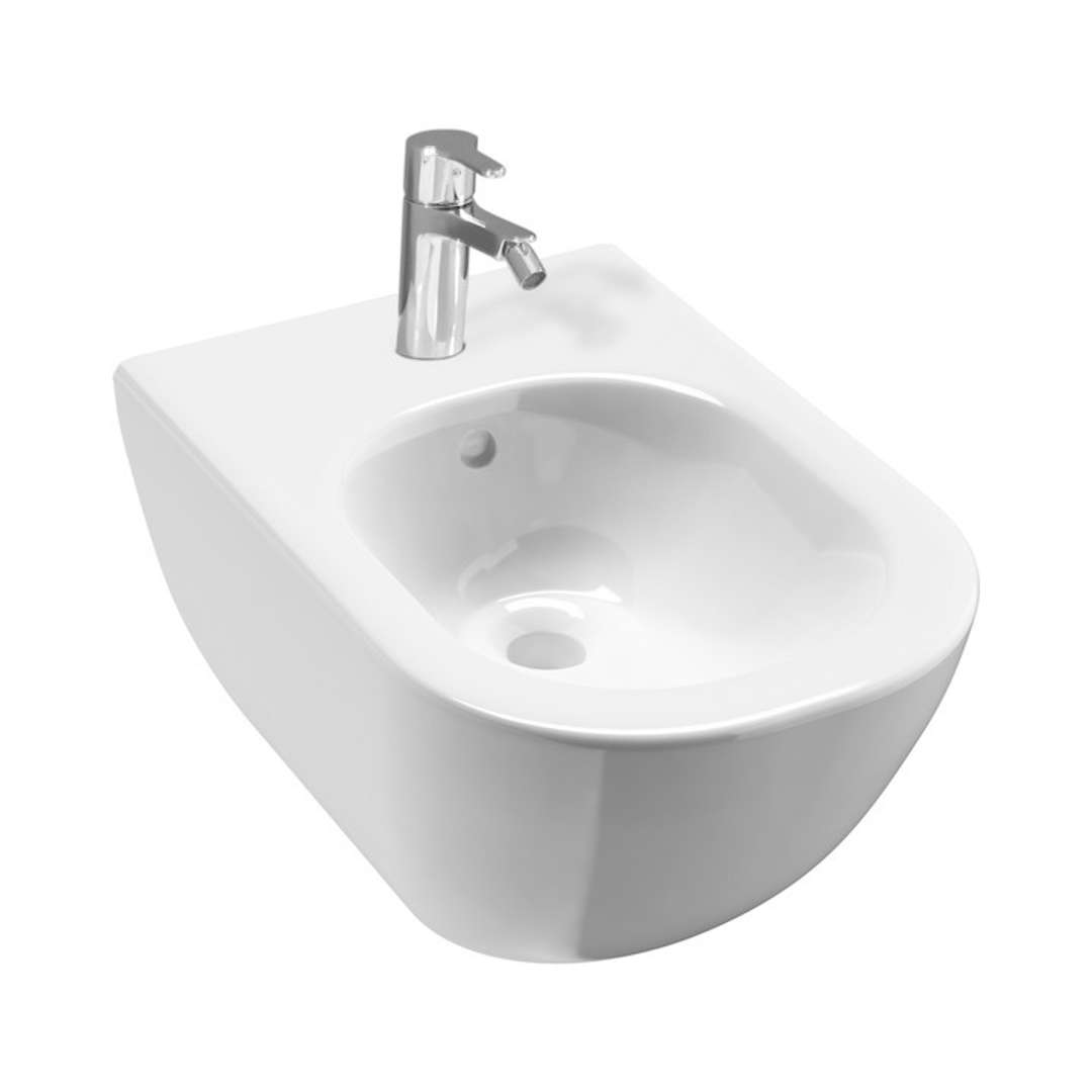 Jika Mio Závesný bidet, s 1 otvorom na batériu, s bočnými otvormi, Jika Perla, biela H8317121003041