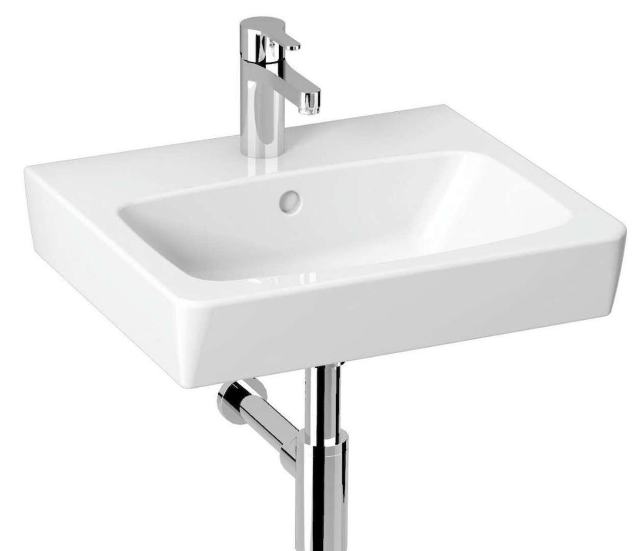 Jika Lyra plus Umývadlo, 50x43 cm, s prepadom, s otvorom na batériu, biela H8103800001041
