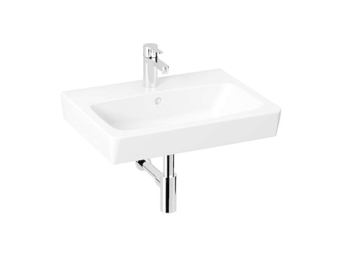 Jika Lyra plus Umývadlo, 60x45 cm, s prepadom, s otvorom na batériu, biela H8103820001041