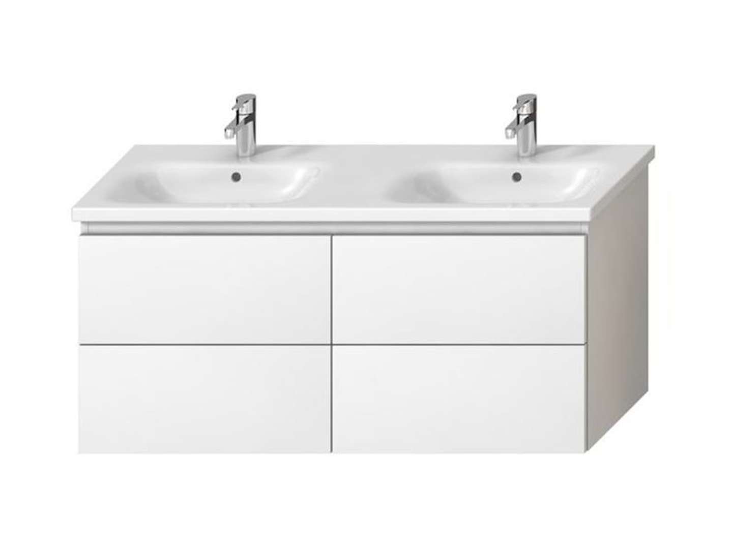 Jika Mio-N Skrinka pod dvojumývadlo 130, 127x59x45 cm, biela H40J7184015001