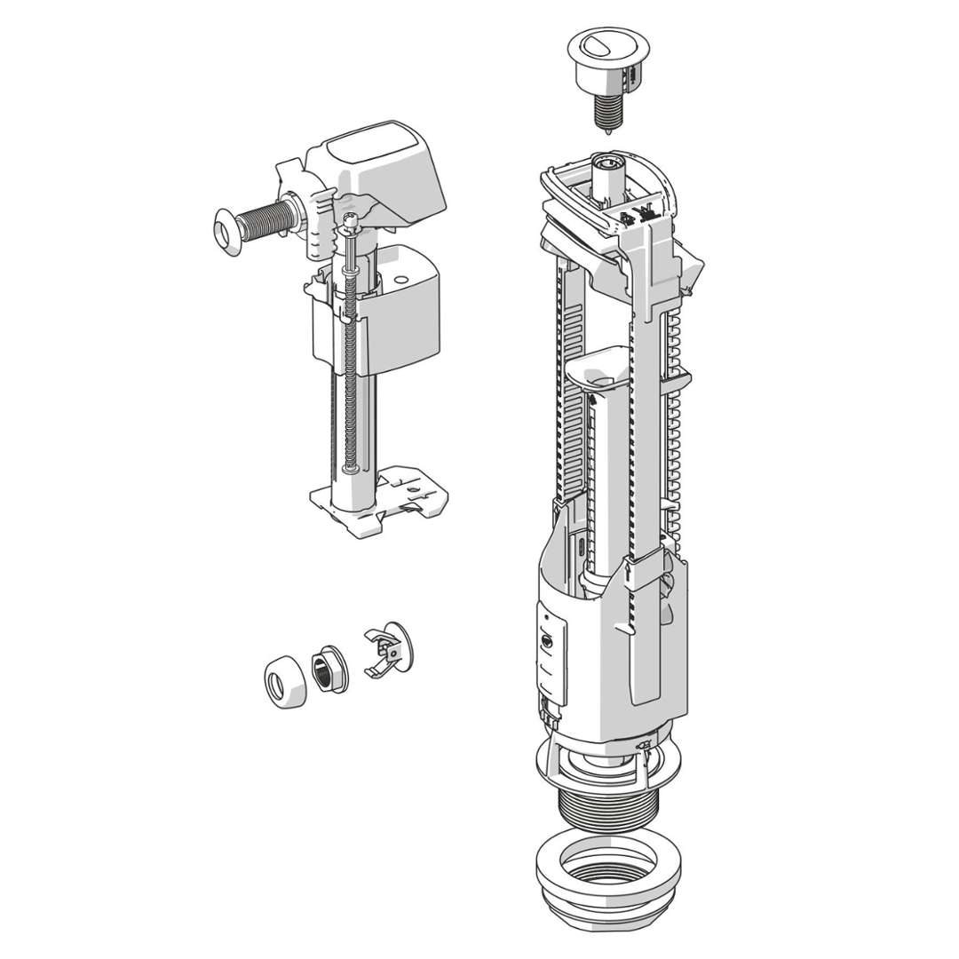 Jika Náhradné diely Splachovací mechanizmus k WC kombi, biela H8913820000001