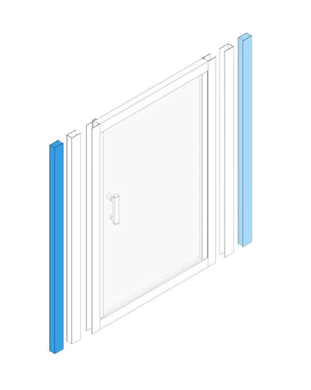 Jika Nion Rozširovací profil pre sprchové kúty a sprchové dvere H2912N80000151