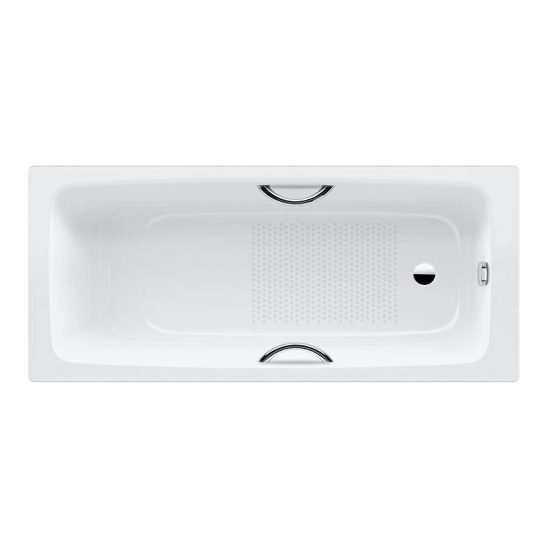 Kaldewei  Obdĺžniková vaňa Cayono Star 757, 180x80 cm, s otvormi na držadlá, celoplošný antislip, Perl-Effekt, biela 275734013001