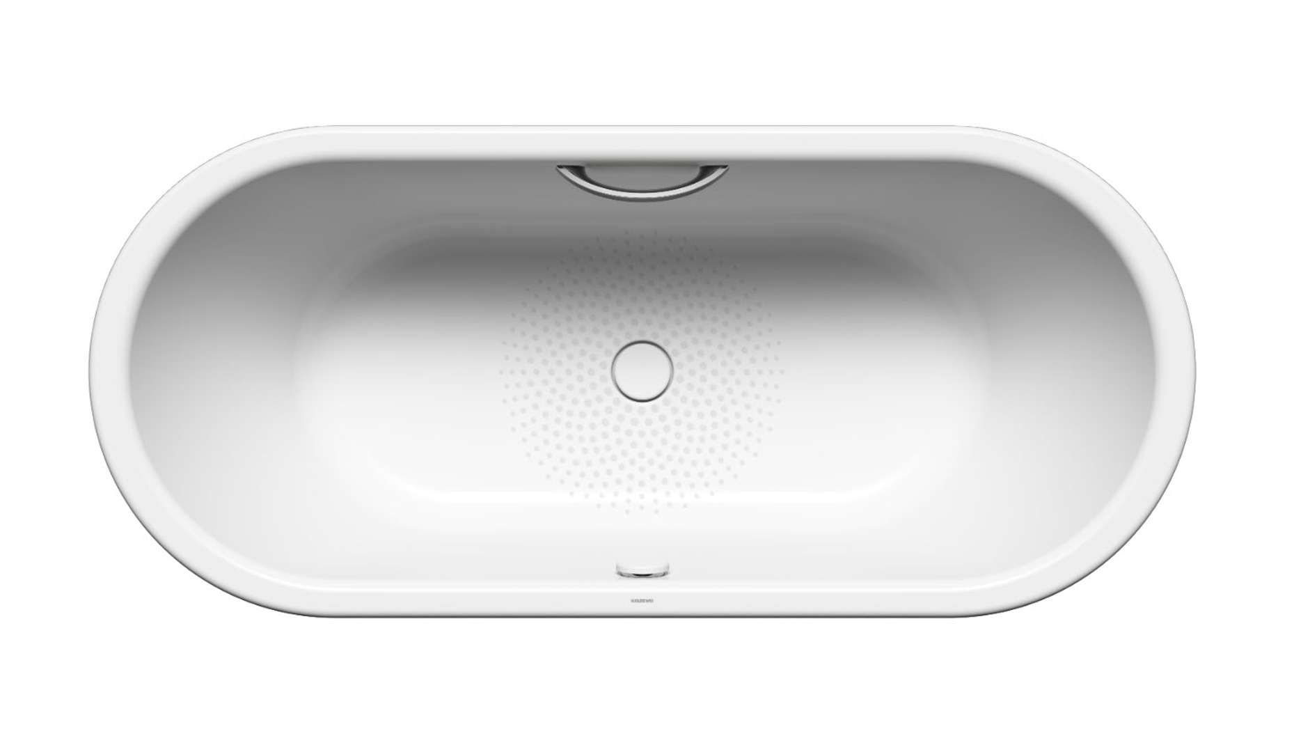 Kaldewei  Vaňa Centro Duo Oval 128, 180x80 cm, s otvormi na držadlo, antislip, biela 282810220001