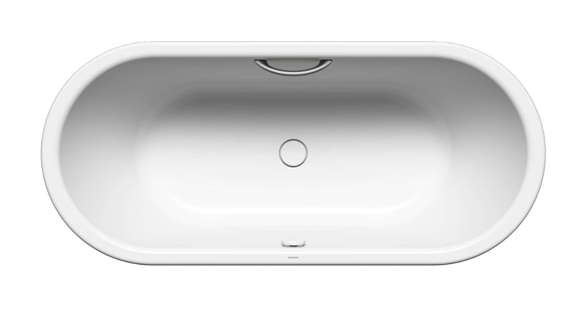 Kaldewei  Vaňa Centro Duo Oval 128, 180x80 cm, s otvormi na držadlo, Perl-Effekt, biela 282810113001