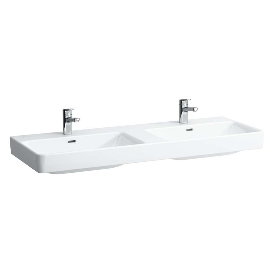 Laufen Pro S Dvojumývadlo, 130x46 cm, 2 otvory na batérie, s LCC, biela H8149684001041