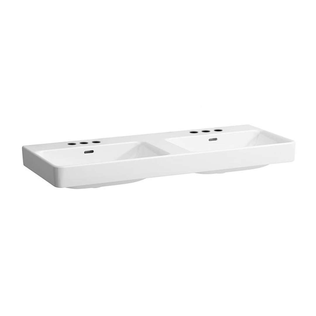 Laufen Pro S Dvojumývadlo, 120x47 cm, s 6 otvormi na batérie, biela H8149660001081