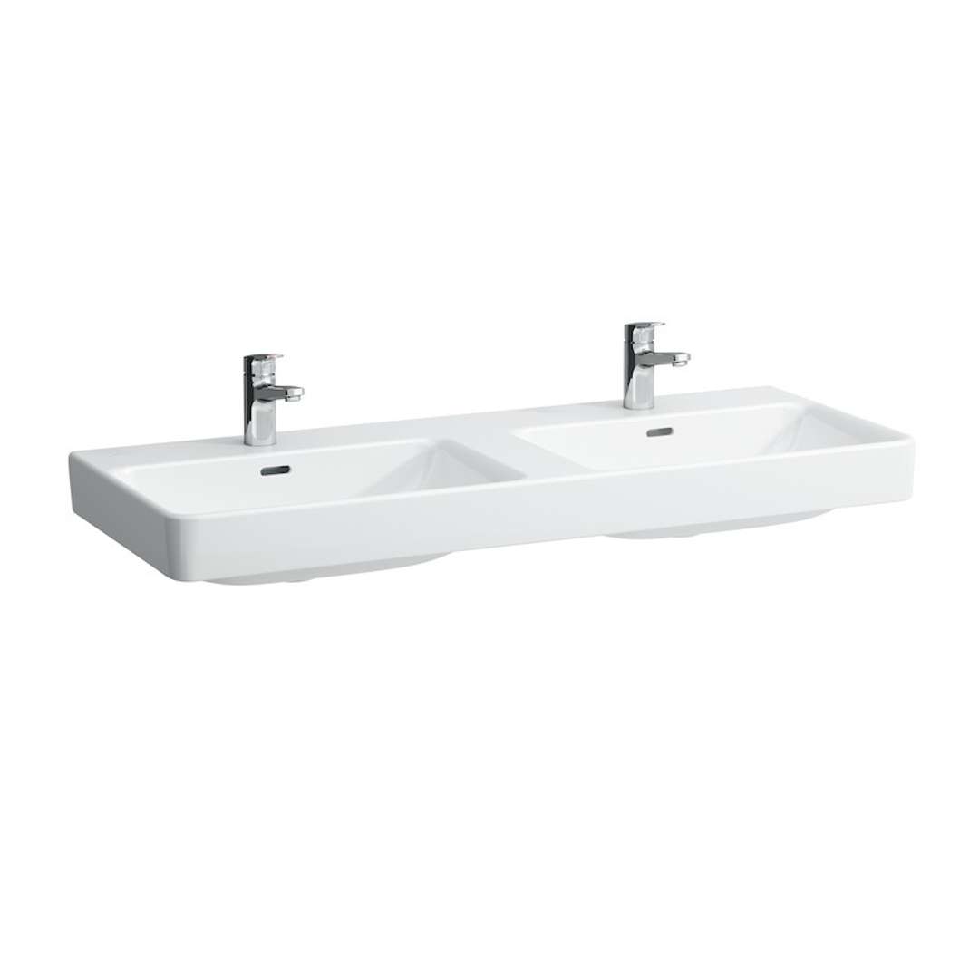 Laufen Pro S Dvojumývadlo, 120x47 cm, 2 otvory na batérie, s LCC, biela H8149664001041