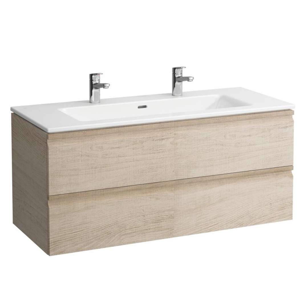 Laufen Pro S Skrinka s dvojumývadlom, 120x55x50 cm, 2 zásuvky, svetlý dub H8619674791071