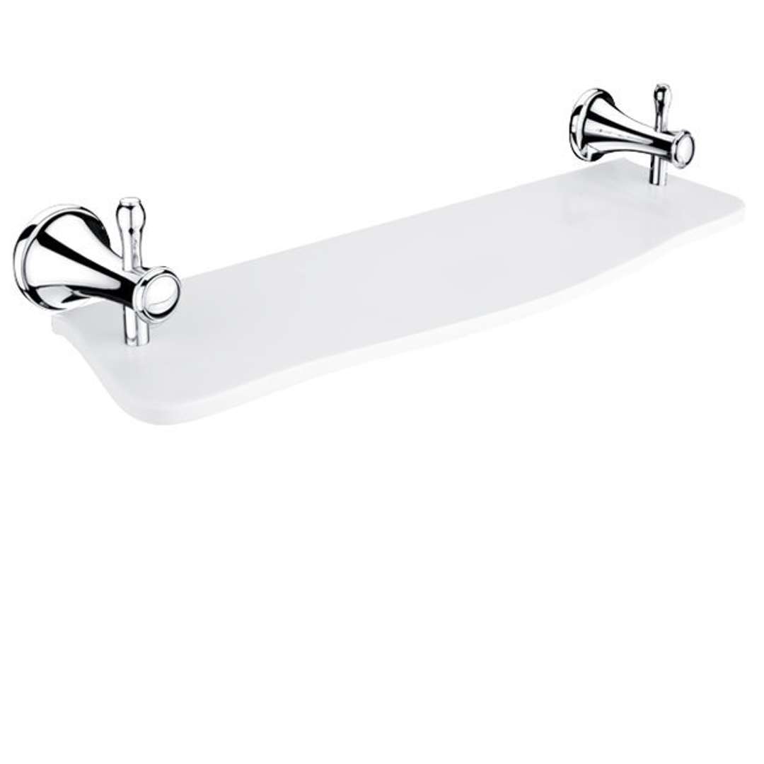 Nimco Lada Polica, 50 cm, biely umelý kameň/chróm LA 19091UK-50-26