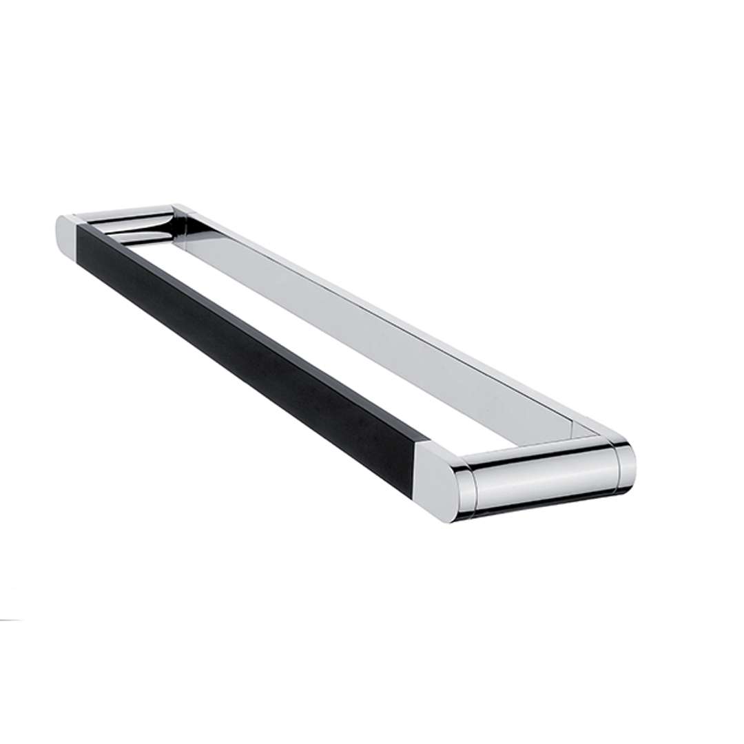 Nimco Nava Držiak uterákov, dĺžka 58 cm, čierny mat/chróm NA 28061